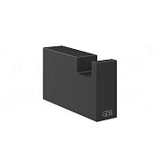 Gessi Rettangolo Accessories Крючок для полотенец одинарный, подвесной, цвет: matte black 20921#299