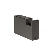 Gessi Rettangolo Accessories Крючок для полотенец одинарный, подвесн., цвет: black metal brushed PVD 20921#707