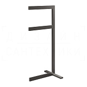 Gessi Inverso/Rettangolo Стойка напольная с двойным полотенцедержат., цвет: black metal brushed PVD 20939#707