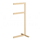 Gessi Inverso/Rettangolo Стойка напольная с двойным полотенцедержателем, цвет: warm bronze PVD 20939#735