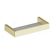 Gessi Inverso/Rettangolo Полочка-решетка металлическая 31,5 см, подвесная, цвет: brass PVD 20947#710