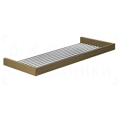 Gessi Inverso/Rettangolo Полочка-решетка металлическая 61,5 см, подвесная, цвет: antique brass 20950#713