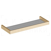 Gessi Inverso/Rettangolo Полочка-решетка металлическая 61,5 см, подвесная, цвет: warm bronze PVD 20950#735