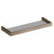 Gessi Inverso/Rettangolo Полочка-решетка металлическая 61,5 см, цвет: coffee bronze brushed PVD 20950#761