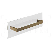 Gessi Inverso/Rettangolo Полотенцедержатель на стекло 46,5 см, подвесной, цвет: antique brass 20963#713