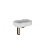 Gessi Goccia Мыльница с керамической чашей Gres, подвесная, цвет: white/copper brushed PVD 38001#708