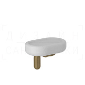 Gessi Goccia Мыльница с керамической чашей Gres, подвесная, цвет: white/antique brass 38001#713