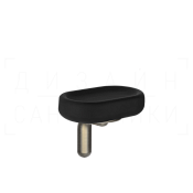 Gessi Goccia Мыльница с керамической чашей Gres, подвесная, цвет: black/finox brushed nickel 38002#149