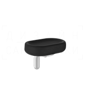 Gessi Goccia Мыльница с керамической чашей Gres, подвесная, цвет: black/matte white 38002#279