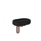 Gessi Goccia Мыльница с керамической чашей Gres, подвесная, цвет: black/copper brushed PVD 38002#708
