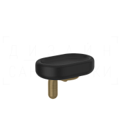 Gessi Goccia Мыльница с керамической чашей Gres, подвесная, цвет: black/antique brass 38002#713
