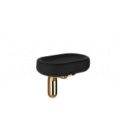 Gessi Goccia Мыльница с керамической чашей Gres, подвесная, цвет: black/warm bronze PVD 38002#735