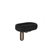 Gessi Goccia Мыльница с керамической чашей Gres, подвесная, цвет: black/coffee bronze brushed PVD 38002#761