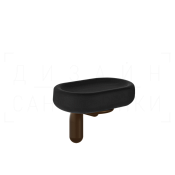 Gessi Goccia Мыльница с керамической чашей Gres, подвесная, цвет: black/dark bronze 38002#845
