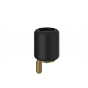 Gessi Goccia Стакан подвесной, керамический Gres, цвет: black/antique brass 38008#713