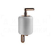 Gessi Goccia Дозатор для жидкого мыла подвесной, керамическая колба Gres, цвет: white/copper PVD 38013#030