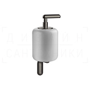 Gessi Goccia Дозатор для жидкого мыла подвесной, колба Gres, цвет: white/black metal brushed PVD 38013#707