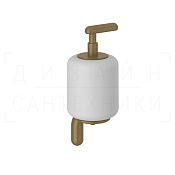 Gessi Goccia Дозатор для жидкого мыла подвесной, керамическая колба Gres, цвет: white/antique brass 38013#713