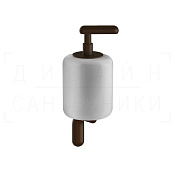 Gessi Goccia Дозатор для жидкого мыла подвесной, керамическая колба Gres, цвет: white/dark bronze 38013#845