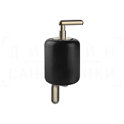 Gessi Goccia Дозатор для жидкого мыла подвесной, колба Gres, цвет: black/finox brushed nickel 38014#149
