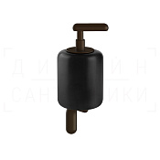 Gessi Goccia Дозатор для жидкого мыла подвесной, керамическая колба Gres, цвет: black/dark bronze 38014#845