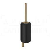 Gessi Goccia Ершик для унитаза подвесной, с кермической колбой Gres, цвет: black/antique brass 38020#713