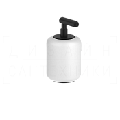 Gessi Goccia Дозатор для жидкого мыла настольный, керамическая колба Gres, цвет: white/matte black 38037#299