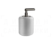 Gessi Goccia Дозатор для жидкого мыла настольный, колба Gres, цвет: white/black metal brushed PVD 38037#707