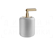Gessi Goccia Дозатор для жидкого мыла настольный, колба Gres, цвет: white/warm bronze brushed PVD 38037#726