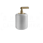 Gessi Goccia Дозатор для жидкого мыла настольный, колба Gres, цвет: white/deep bronze brushed PVD 38037#791