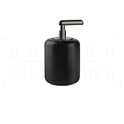 Gessi Goccia Дозатор для жидкого мыла настольный, колба Gres, цвет: black/black metal brushed PVD 38038#707