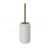Gessi Goccia Ершик для унитаза напольный, с кермической колбой Gres, цвет: white/antique brass 38043#713