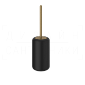 Gessi Goccia Ершик для унитаза напольный, с кермической колбой Gres, цвет: black/antique brass 38044#713