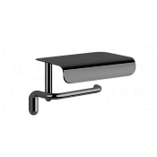 Gessi Goccia Держатель для туалетной бумаги с крышкой, подвесной, цвет: black metal PVD 38049#706