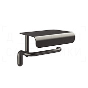 Gessi Goccia Держатель для туалетной бумаги с крышкой, подвесной, цвет: black metal brushed PVD 38049#707