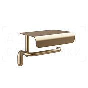 Gessi Goccia Держатель для туалетной бумаги с крышкой, подвесной, цвет: warm bronze brushed PVD 38049#726