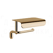 Gessi Goccia Держатель для туалетной бумаги с крышкой, подвесной, цвет: warm bronze PVD 38049#735