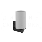 Gessi 316 Accessories Стакан подвесной, керамический Neolite, цвет: white/matte black 54707#299