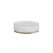 Gessi 316 Accessories Мыльница с чашей Neolite, настольная, цвет: white/warm bronze brushed PVD 54725#726