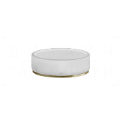Gessi 316 Accessories Мыльница с чашей Neolite, настольная, цвет: white/brushed brass PVD 54725#727