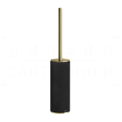 Gessi 316 Accessories Ершик для унитаза напольный, колба Neolite, цвет: black/brushed brass PVD 54744#727