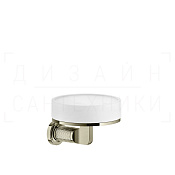 Gessi Inciso Мыльница с керамической чашей Neolite, подвесная, цвет: white/nickel PVD 58501#720
