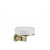 Gessi Inciso Мыльница с керамической чашей Neolite, подвесная, цвет: white/brushed brass PVD 58501#727