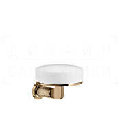 Gessi Inciso Мыльница с керамической чашей Neolite, подвесная, цвет: white/warm bronze PVD 58501#735