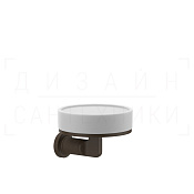 Gessi Inciso Мыльница с керамической чашей Neolite, подвесная, цвет: white/dark bronze 58501#845