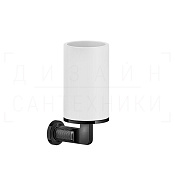 Gessi Inciso Стакан подвесной, керамический Neolite, цвет: white/black metal PVD 58507#706