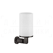 Gessi Inciso Стакан подвесной, керамический Neolite, цвет: white/black metal brushed PVD 58507#707