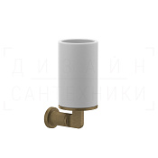 Gessi Inciso Стакан подвесной, керамический Neolite, цвет: white/antique brass 58507#713