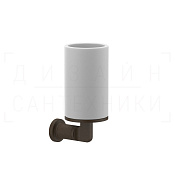 Gessi Inciso Стакан подвесной, керамический Neolite, цвет: white/dark bronze 58507#845