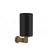 Gessi Inciso Стакан подвесной, керамический Neolite, цвет: black/antique brass 58508#713